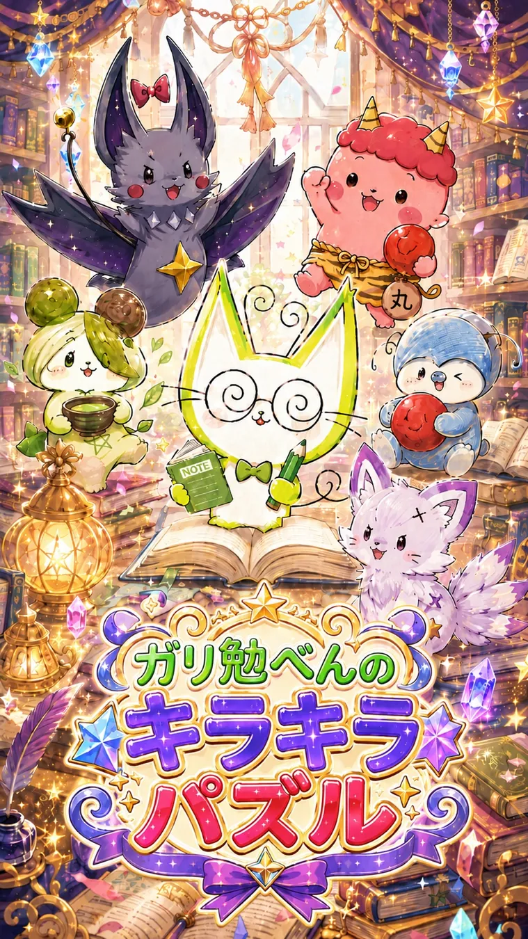ガリ勉べんのキラキラパズル タイトル