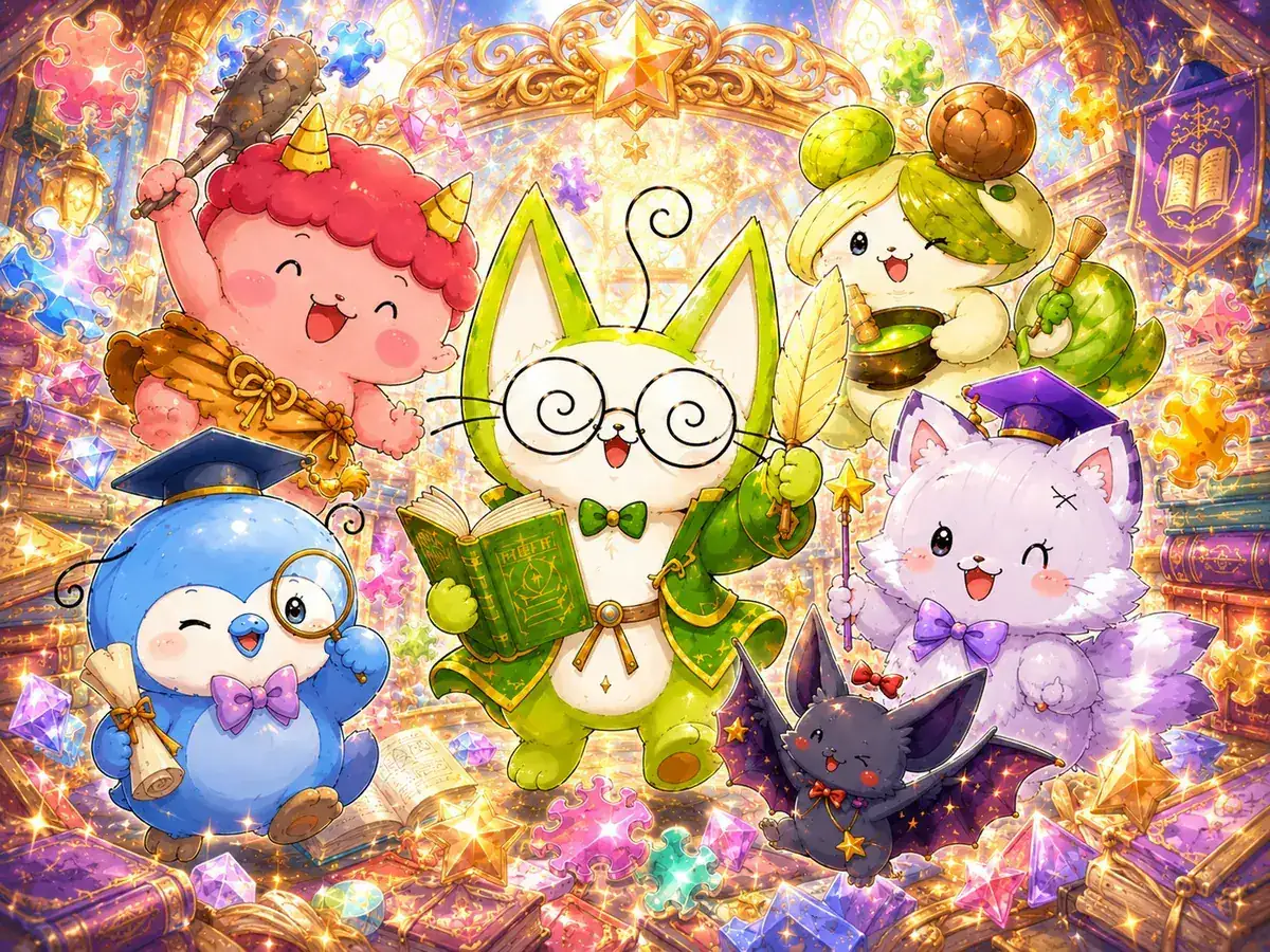 ガリ勉べんのキラキラパズル タイトル